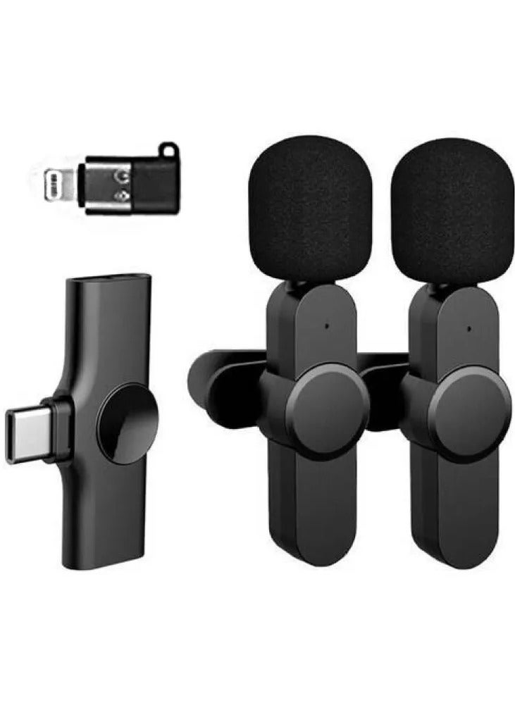 Original K9 wireless microphone 2 in one Dual MIC compatibility with all phones - Image 3