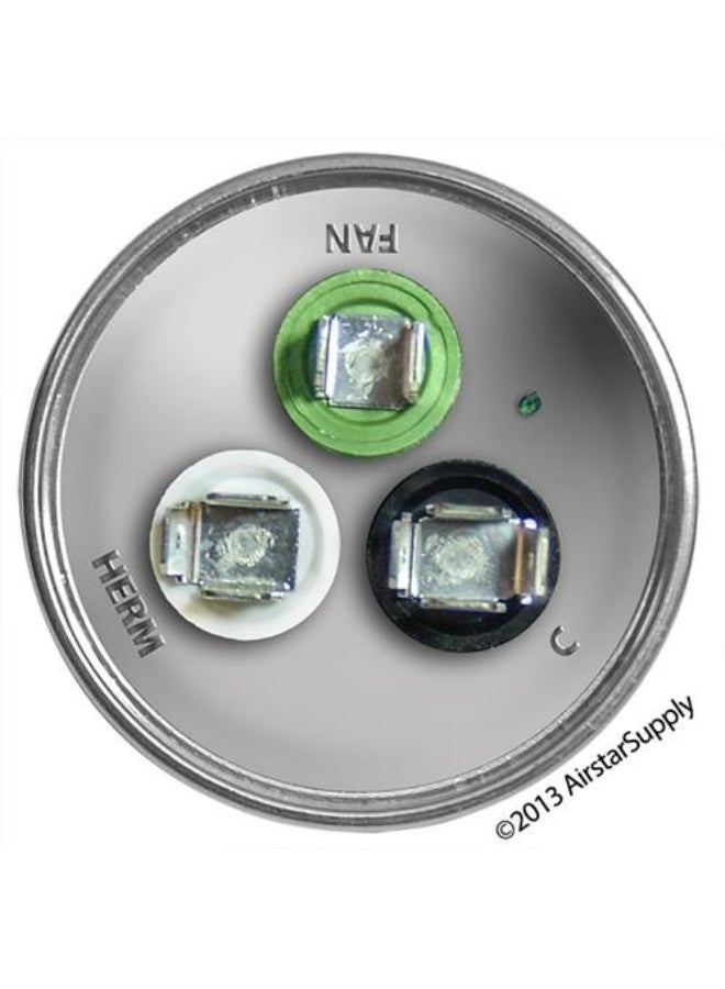 AMRAD American Standard Replacement - 45 + 10 uf/Mfd 370/440 VAC AmRad Round Dual Universal CapacitorReplacement Made in The U.S.A. - Image 2