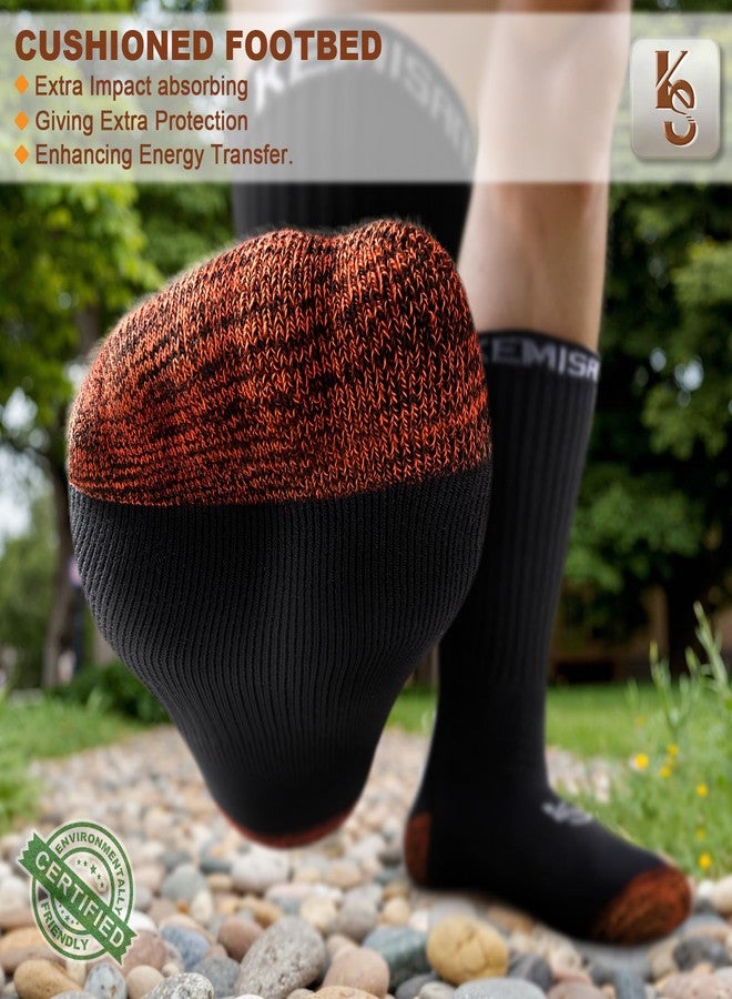 KEMISANT Men Socks, Athletic Crew Socks Compression for Men Sports Running Cushioned Footbed Arch Support(6Pairs,Shoes Size:Men 7-8) - Image 2