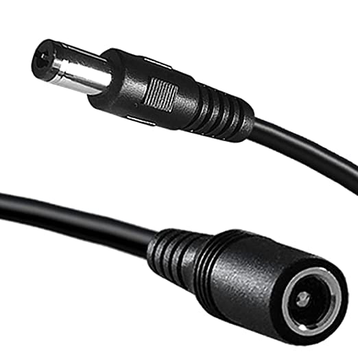 KEBILSHOP Dc Male to Female Power/Adapter Extension Cable dc Plug Extension Cord 5.5mm x 2.1mm 12v Extension For CCTV,LED Strip (20 Meter/ 64 Feet) - Image 1