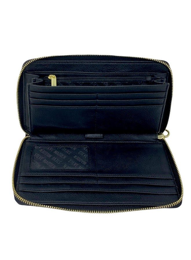 STEVE MADDEN Zip Around Wallet Wristlet Black - Image 2