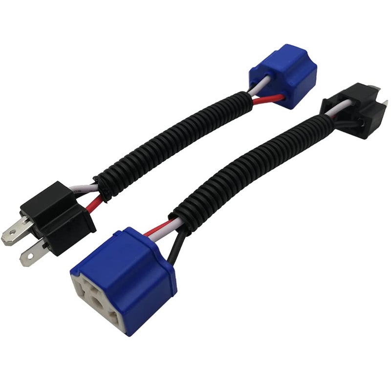 Audak 2Pcs H4 9003 HB2 Heavy Duty Ceramic Wiring Harness Sockets Male Female Connector for Headlights or Fog Lights