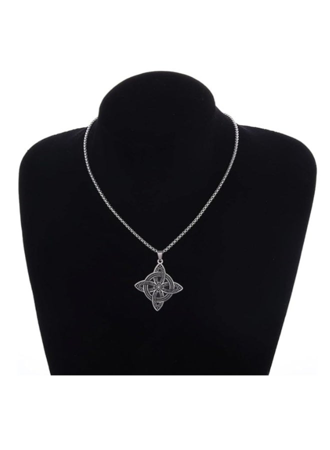 لاتين قلادة رجالية من التيتانيوم والفولاذ، فضية اللون، بتصميم عصري أنيق، سلسلة ترقوة متينة، إكسسوار مثالي لأعياد الميلاد والعيد، مجوهرات عصرية مضادة للحساسية ومتينة - Image 3