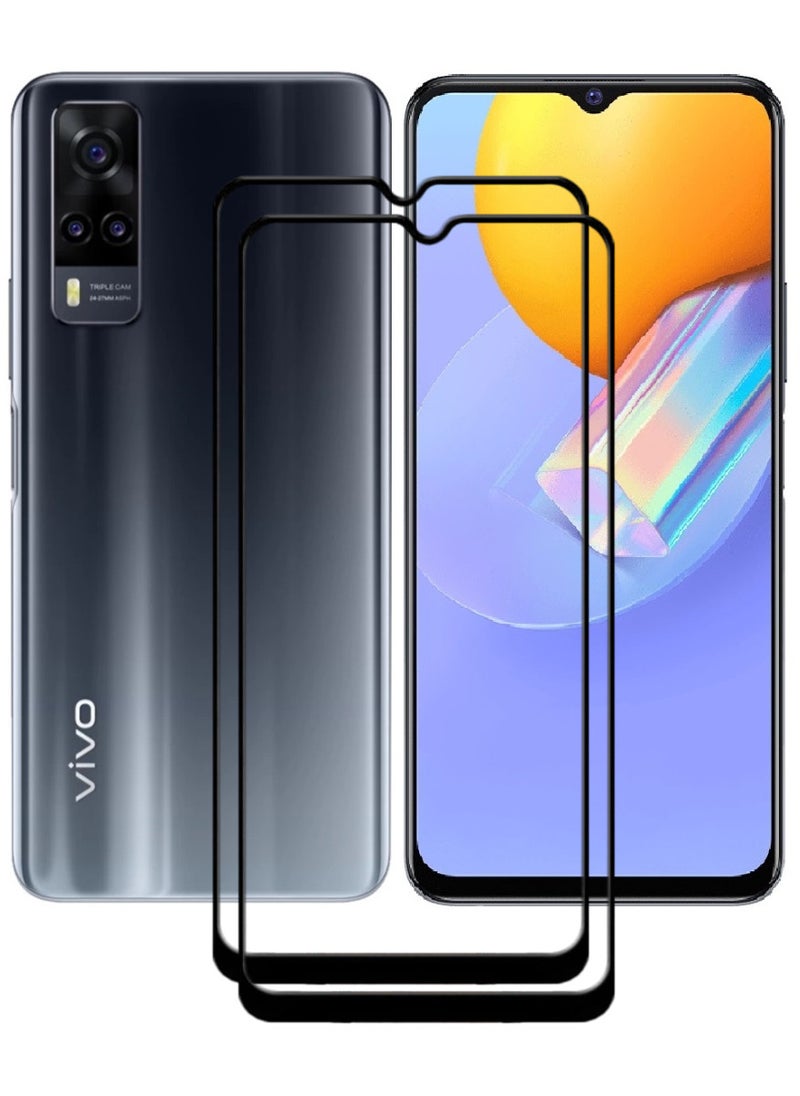 ACLIX 2 Pieces Antistatic ESD Dustproof Premium Quality High Definition Tempered Glass Screen Protector Designed For vivo Y51 (2020) - Image 1