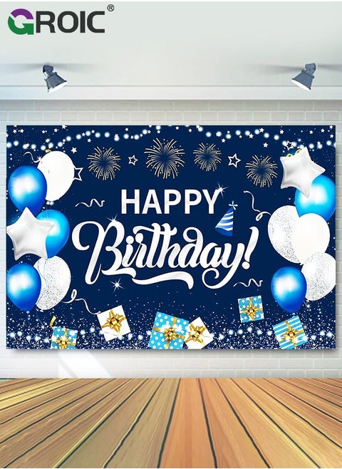لافتة خلفية لعيد الميلاد، بالون فضي كبير أزرق اللون على شكل نجمة للألعاب النارية، ملصق للحفلات كخلفية للصور، ديكورات حفلات أعياد الميلاد، لوازم لافتة طاولة الكيك، لوازم الحفلات