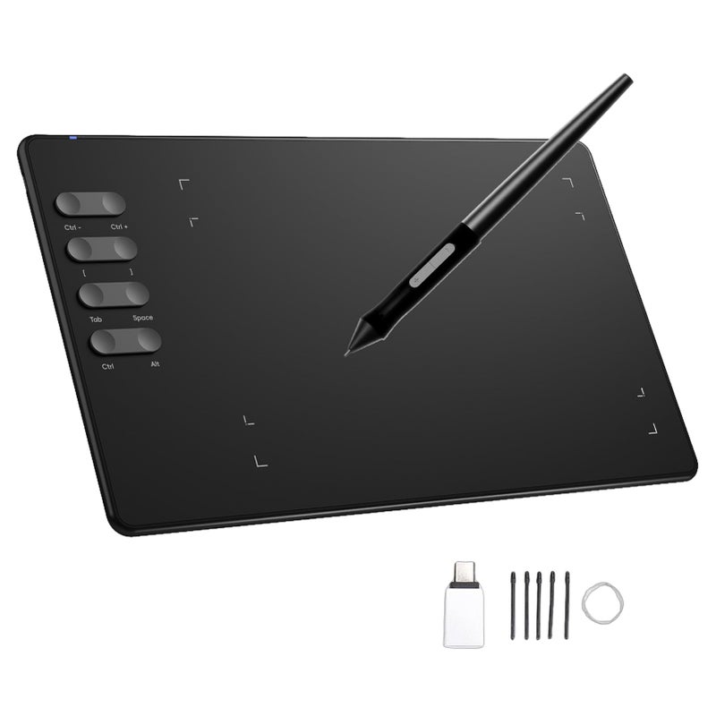 P5 Graphic Drawing Tablet 195x122mm Active Area with Stylus Compatible with PS Illustrator for Design and Online Teaching - Image 2