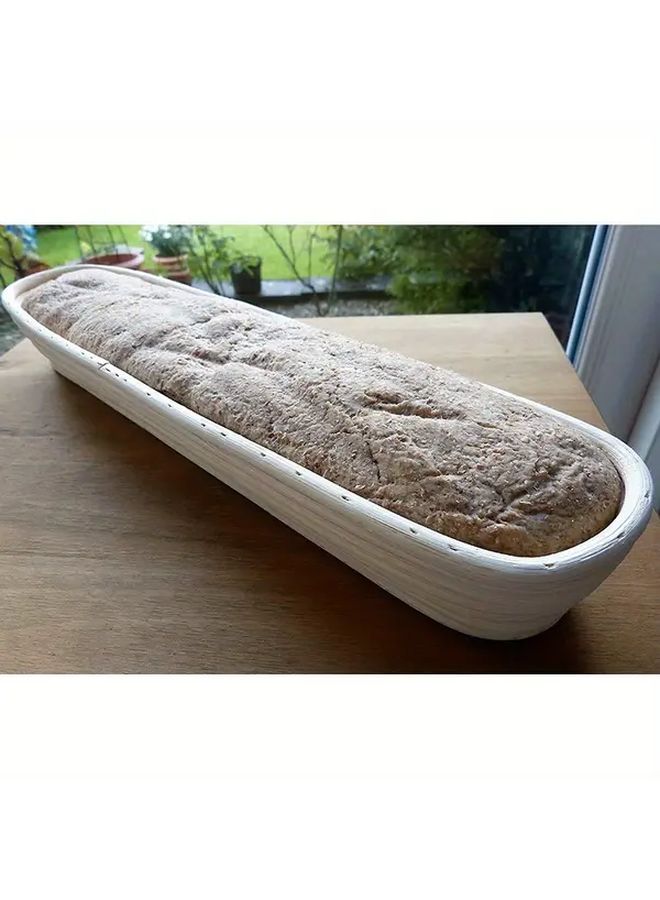 Baguette Bread Proofing Basket 17.32 In With Cloth Liner Perfect Gift For Holiday - Image 5