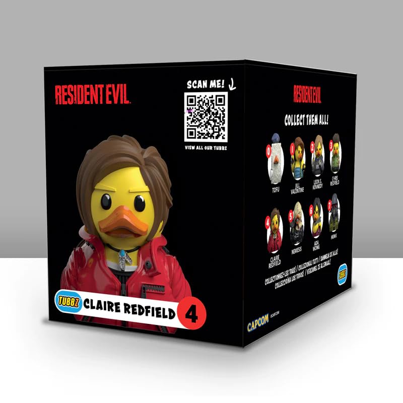 توبز Tubbz Boxed Edition كلير ريدفيلد شخصية البطة المطاطية المصنوعة من الفينيل القابلة للتجميع - بضائع Resident Evil الرسمية - أفلام الرعب وألعاب الفيديو - Image 3