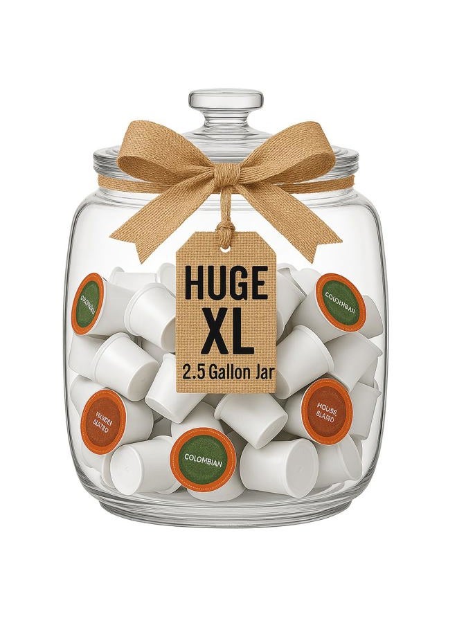 kitchentoolz 2.5 Gallon Extra Large Glass Cookie Jar with Airtight Lid – XL Clear Storage Container for Bulk Cookies, Candy, Flour, Dog Treats & More – Oversized Jar for Kitchen or Laundry Room - Image 3