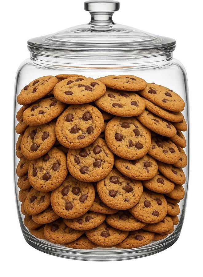 kitchentoolz 2.5 Gallon Extra Large Glass Cookie Jar with Airtight Lid – XL Clear Storage Container for Bulk Cookies, Candy, Flour, Dog Treats & More – Oversized Jar for Kitchen or Laundry Room - Image 4