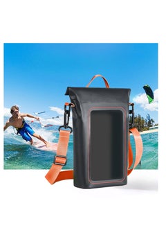 SYOSI Mobile Phone Waterproof Bag, Boating Waterproof Bag, Waterproof Mobile Phone Bag, Keeps Gear Dry for Kayaking, Rafting, Boating, Swimming, Camping, Hiking, Beach, Fishing.(Black+Orange)  - Image 2