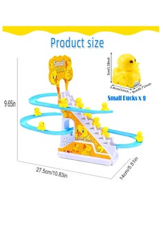 MAGIC VAULT 3 Slide Toy, Funny Automatic Stair-Climbing Ducklings Cartoon Race Track Set Little Lovely Slide Escalator with Lights and Music_3 Duck Included  - Image 4
