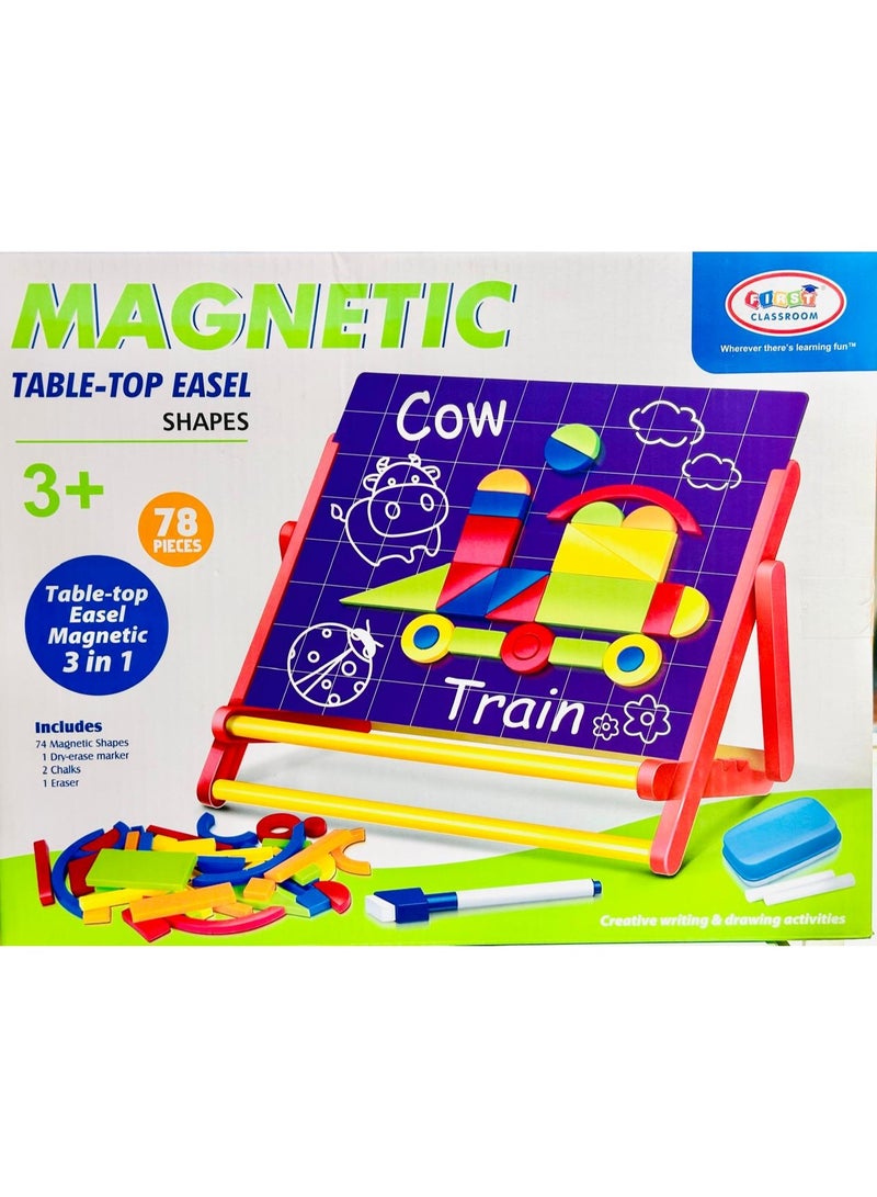 table-top easel magnetic 3 in 1 78 pieces