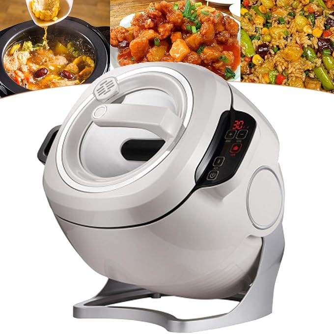 ylpddmm 2000W Commercial Food Processor, Drum Type Food Processor, Stir-Fry Machine Cooke,Multifunctional Stir-fry Machine,360 Rotating And 3d All-Round Heating - Image 1