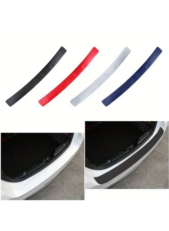 Universal Rear Bumper Anti Kick Scratch Protection Sticker Strip 3D Carbon Fiber Film Black 40 94inch - Image 1