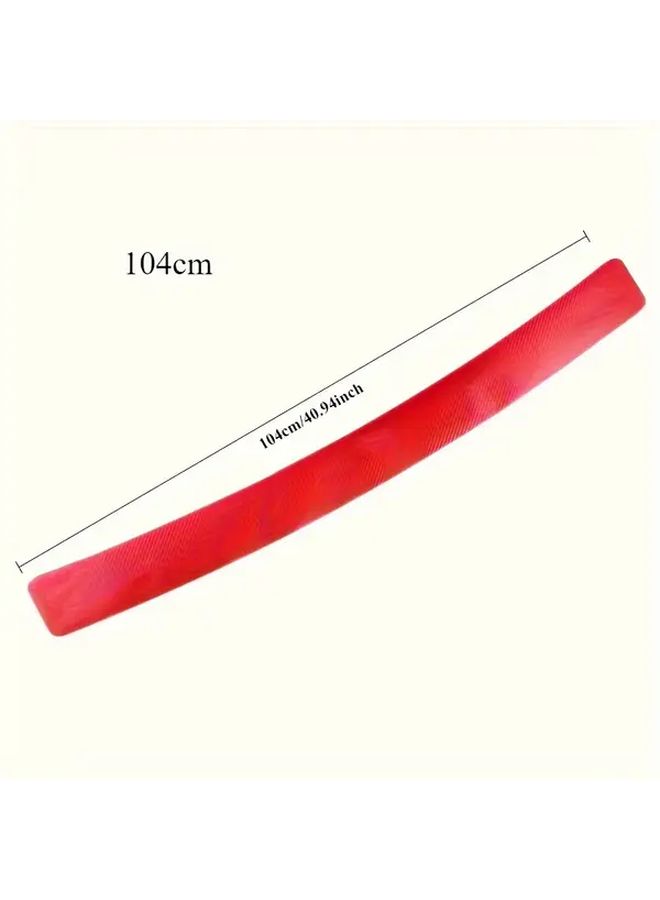 Universal Rear Bumper Anti Kick Scratch Protection Sticker Strip 3D Carbon Fiber Film Black 40 94inch - Image 2
