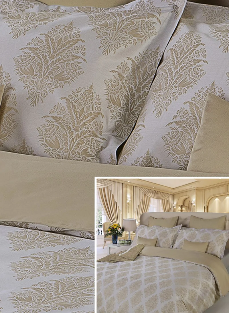PUNTO King Gold Tiziano Duvet Cover & Fitted Sheet Set