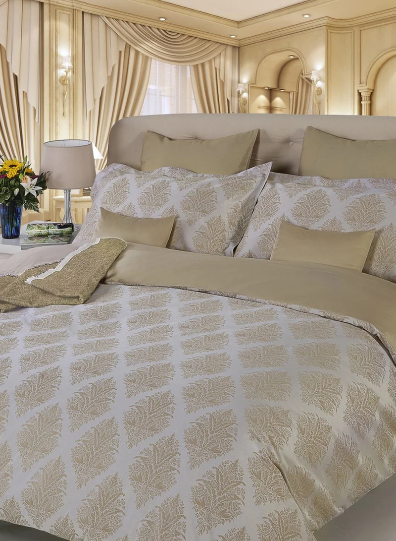 PUNTO King Gold Tiziano Duvet Cover & Fitted Sheet Set