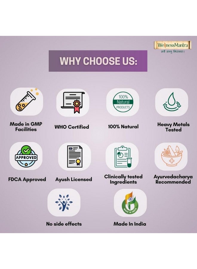 Wellness Mantra Mensucare|Ayurvedic 60 Tablets|To Regularize Menstruation|Correct Hormonal Balance, Overcome PCOD, Regularize Periods|Ashoka, Shatavari, Lodhra, Gokshuru & 24 more herbs (Pack of 1) - Image 5