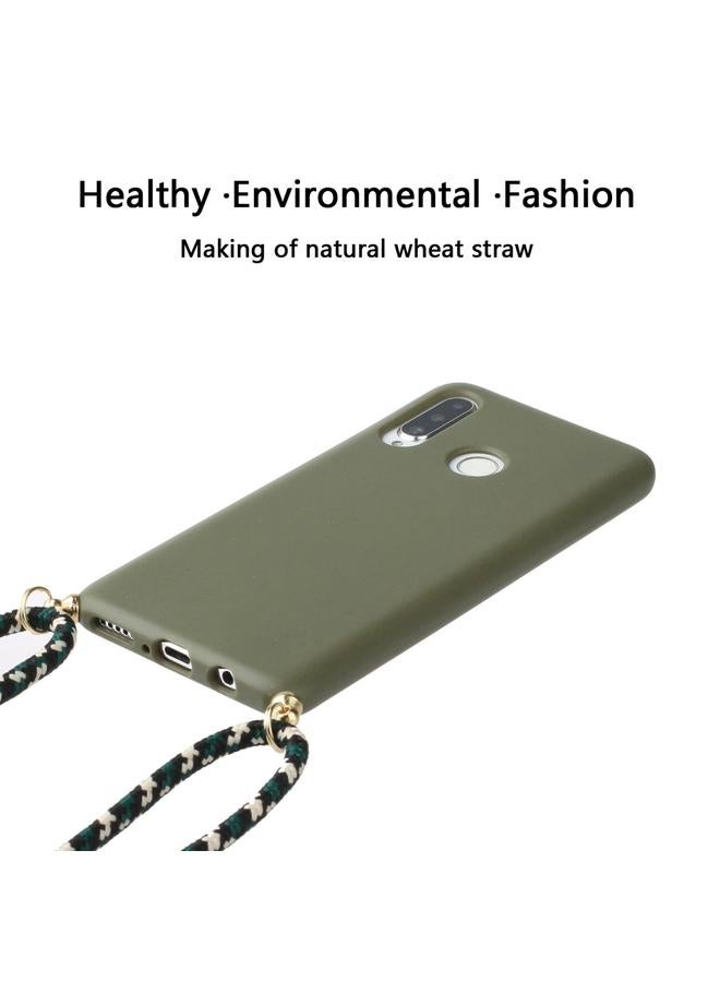 S-TOP Case For Huawei P30 Lite Wheat Straw Material + TPU Protective Case with Lanyard - Image 2