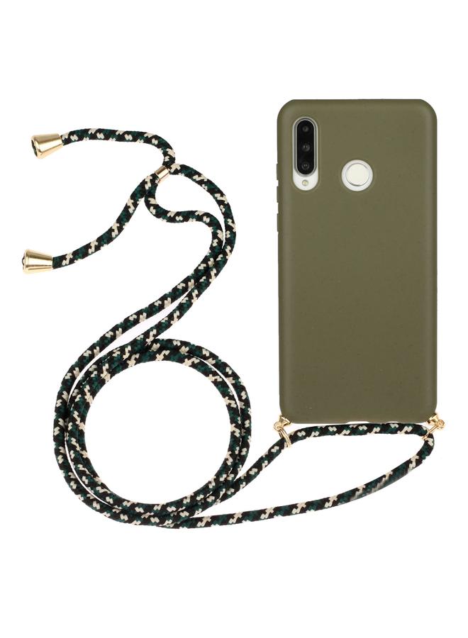 S-TOP Case For Huawei P30 Lite Wheat Straw Material + TPU Protective Case with Lanyard - Image 1