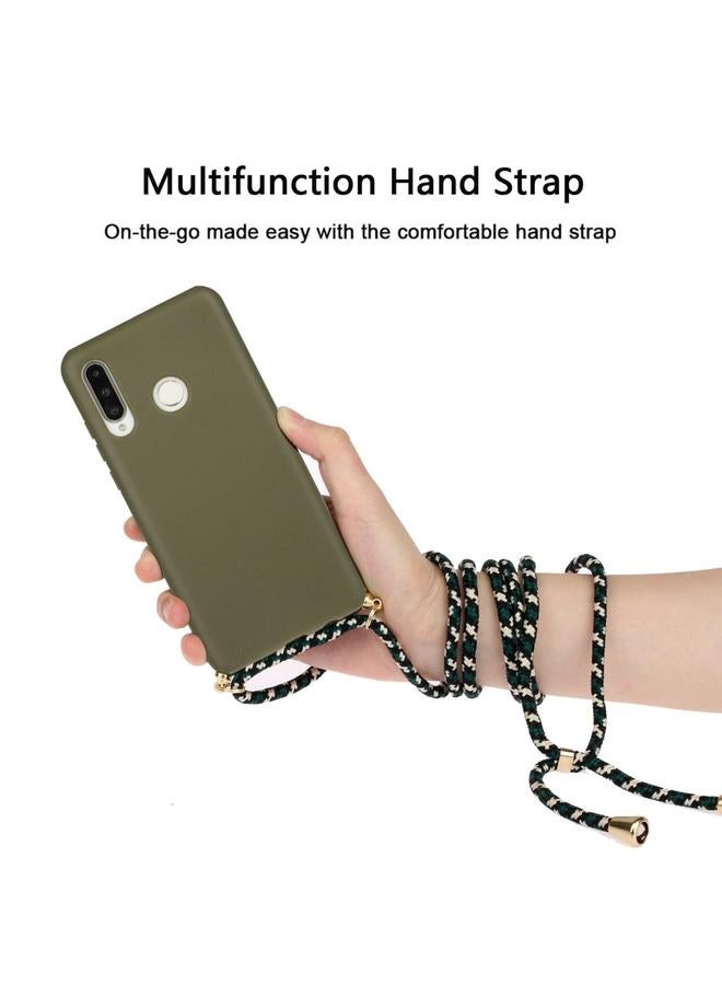 S-TOP Case For Huawei P30 Lite Wheat Straw Material + TPU Protective Case with Lanyard - Image 3