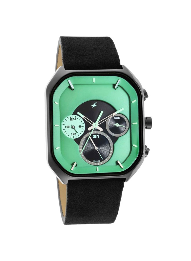 fastrack ساعة فاستراك أفتر دارك أنالوج بمينا خضراء للرجال - 4795 - Image 1