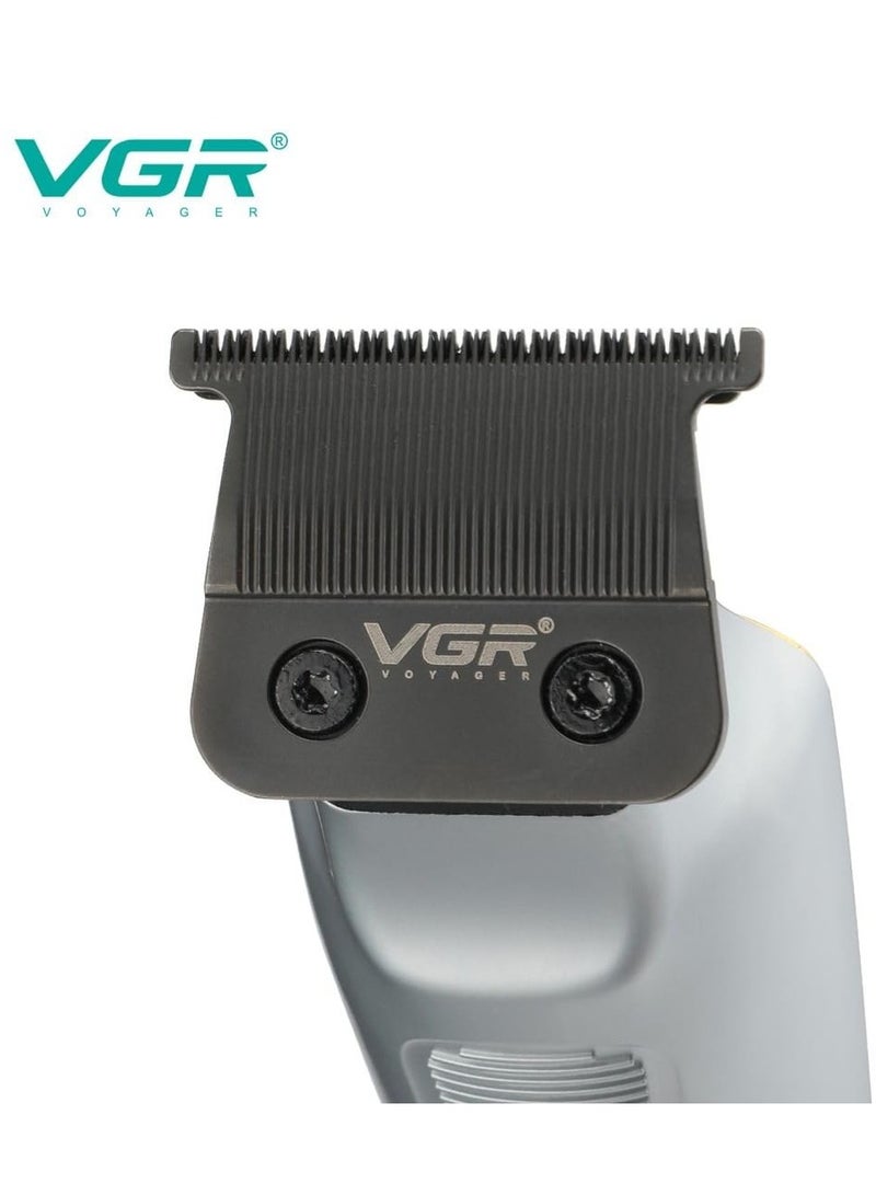VGR V-931 Professional Hair Trimmer with Digital Display, 5500-7000RPM Button, Ceramic & Powder Metallurgic Blade,4 Cutting Combs, 240min Runtime,1600mAh Lithium Battery - Image 4