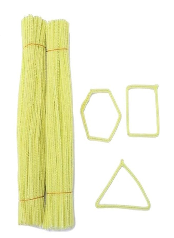 Velme Craft 100Pc Pipe Cleaners Craft Set | Chenille Stem Fuzzy Sticks DIY Craft Supplies for Art Projects Activities, Decorations, Flower Making, Modeling & Sculpting (pastel yellow) - Image 1