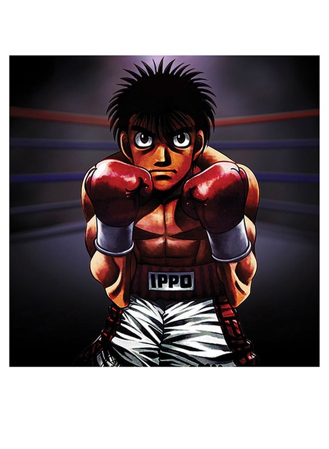 RYN Anime Boxer Themed Wall Art Yellow/Purple/Black 30x30cm - Image 1