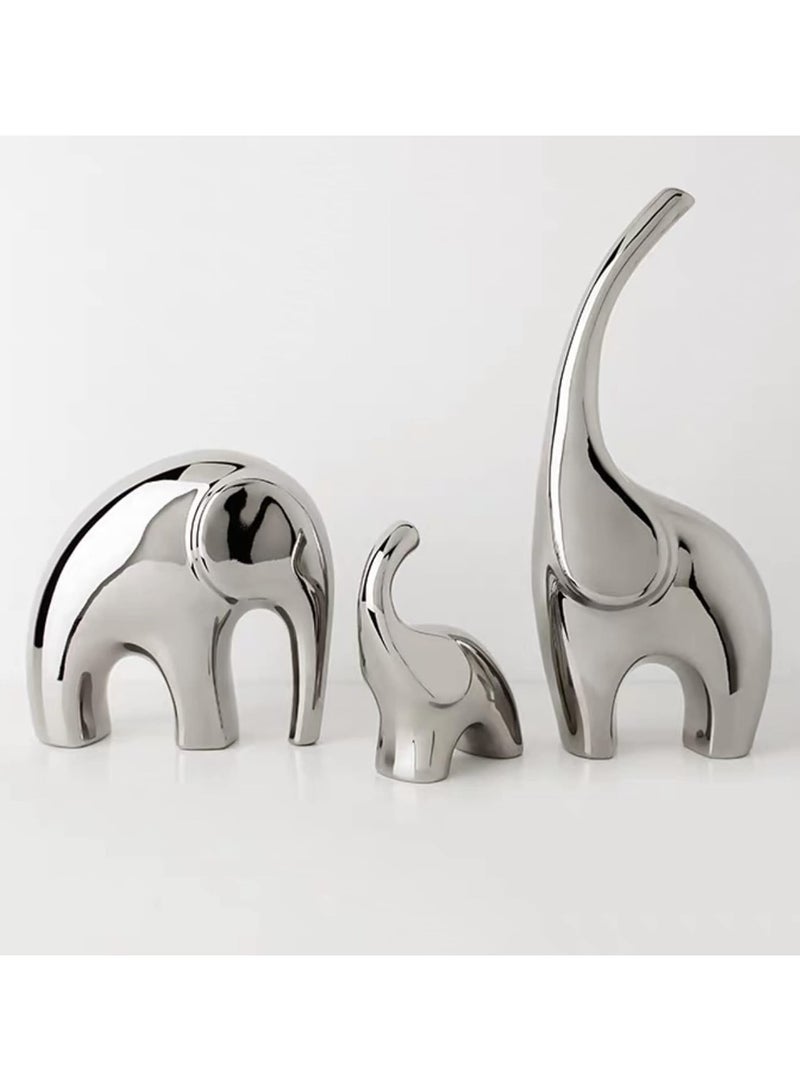 My Pumpkin Modern Ceramic Decor Statue Elephant Home Decorations for Living Room,Shelf Modern Bookshelf Figurines Desk Sculpture Table Decor 3 Pieces - Image 1