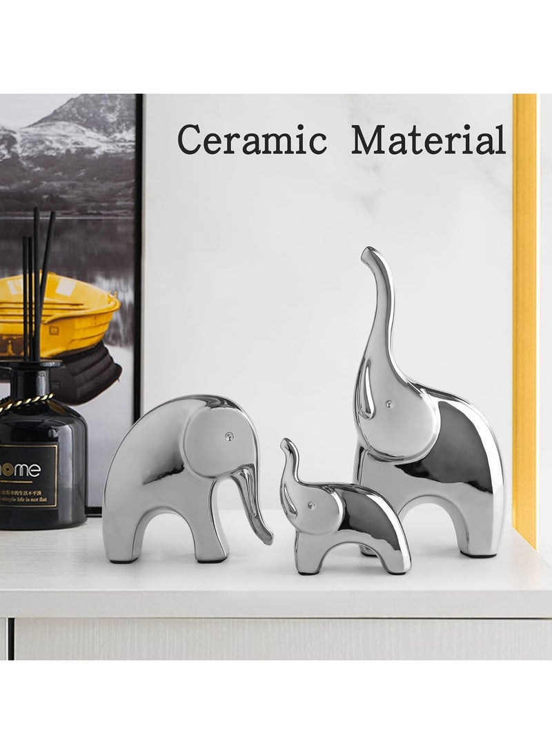 My Pumpkin Modern Ceramic Decor Statue Elephant Home Decorations for Living Room,Shelf Modern Bookshelf Figurines Desk Sculpture Table Decor 3 Pieces - Image 3