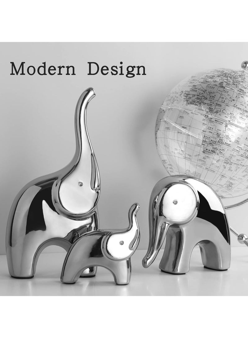 My Pumpkin Modern Ceramic Decor Statue Elephant Home Decorations for Living Room,Shelf Modern Bookshelf Figurines Desk Sculpture Table Decor 3 Pieces - Image 4