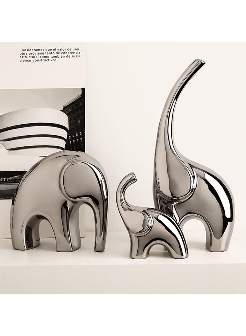 My Pumpkin Modern Ceramic Decor Statue Elephant Home Decorations for Living Room,Shelf Modern Bookshelf Figurines Desk Sculpture Table Decor 3 Pieces - Image 5