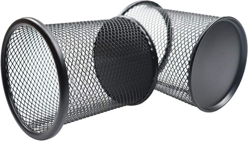 SNOW COOLER Pen Holder Mesh Pencil Holder Metal Pen Holder Cup Pencil Cup Holder for Desk Office Pen Organizer Black, 4 Pack - Image 2