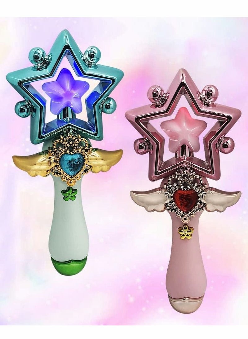 سيوسي تضيء عصا سحرية نجمة 2 8 بوصة أميرة جميلة عصا سحرية ، مع تأثير الدوي وميض الصوت السحري ، والبطاريات بما في ذلك لعبة وهمية الدعائم أفضل هدية عيد ميلاد الحزب المفضلة للأطفال ( نجوم ) - Image 4