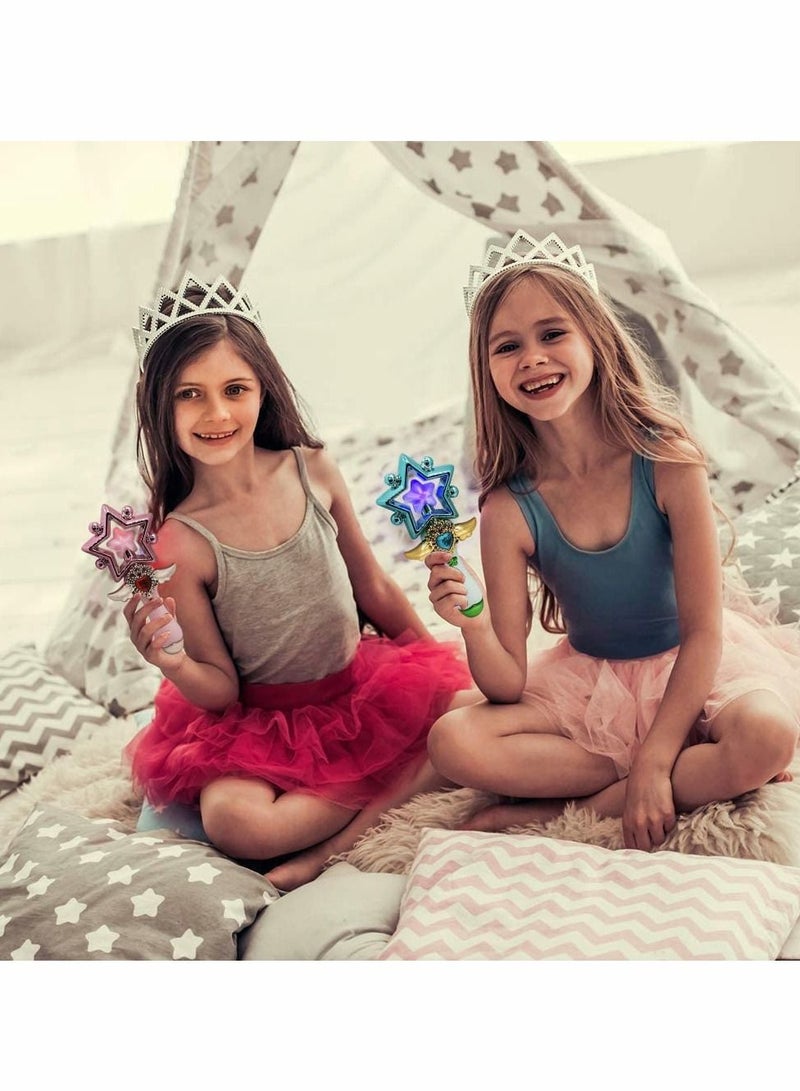 سيوسي تضيء عصا سحرية نجمة 2 8 بوصة أميرة جميلة عصا سحرية ، مع تأثير الدوي وميض الصوت السحري ، والبطاريات بما في ذلك لعبة وهمية الدعائم أفضل هدية عيد ميلاد الحزب المفضلة للأطفال ( نجوم ) - Image 5