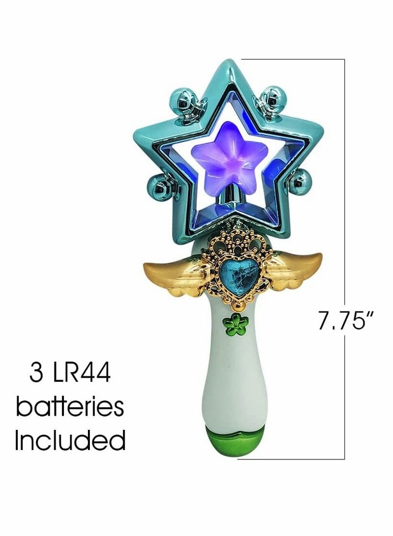 سيوسي تضيء عصا سحرية نجمة 2 8 بوصة أميرة جميلة عصا سحرية ، مع تأثير الدوي وميض الصوت السحري ، والبطاريات بما في ذلك لعبة وهمية الدعائم أفضل هدية عيد ميلاد الحزب المفضلة للأطفال ( نجوم ) - Image 3