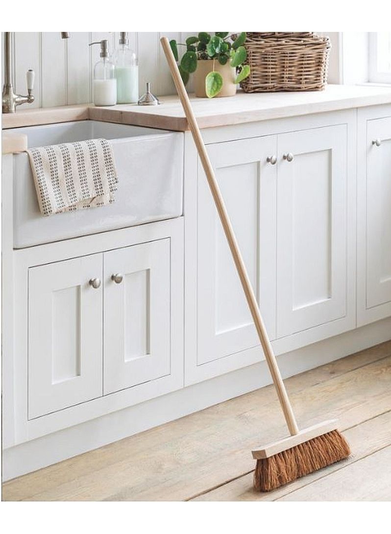 Wooden Broom Hard Bristles 40 cm  - Image 3