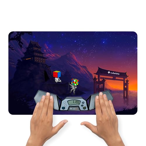 Cubelelo Drift Timer & Discovery Mat Combo For Speedcubing | Competition Timer With Super Sensitive Touch Pad Anti-Slippery Cubing Mat | Sturdy & Cube Accessories For Cubers - Image 1