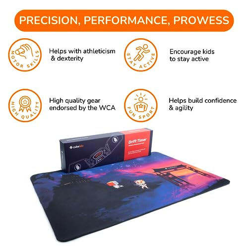 Cubelelo Drift Timer & Discovery Mat Combo For Speedcubing | Competition Timer With Super Sensitive Touch Pad Anti-Slippery Cubing Mat | Sturdy & Cube Accessories For Cubers - Image 5