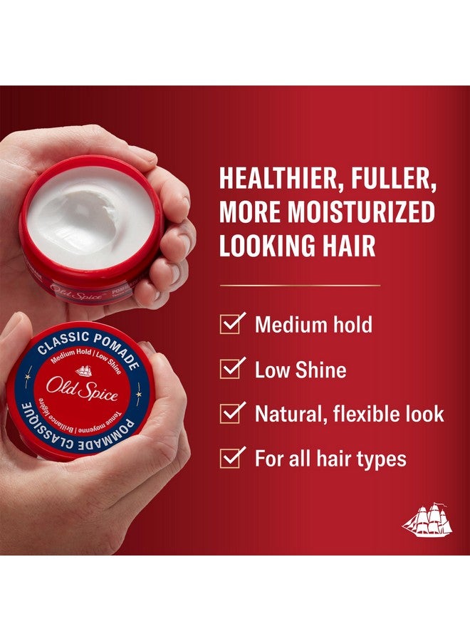 أولد سبايس عبوة من قطعتين من شمع الشعر الكلاسيكي من أولد سبايس للرجال، تثبيت متوسط، لمعان خفيف، لجميع أنواع الشعر، 2.22 أونصة لكل عبوة (مجموعة من قطعتين) - Image 3