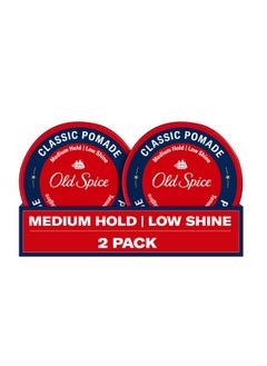Old Spice Old Spice Classic Pomade for Men Twin Pack, Medium Hold, Low Shine Hair Wax, For All Hair Types, 2.22 Oz Each (Set of 2)  - Image 1