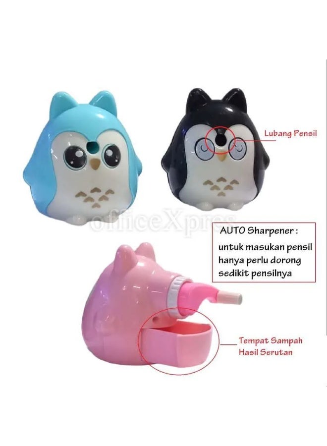 Office Express OWL 814 Desktop Pencil Sharpener – Auto-Feed Rotary Sharpener with Anti-Slip Base - Image 2