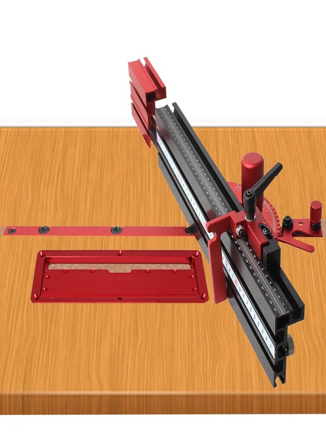 JCFANTS Table Saw Miter Gauge,Mitre Gauge for Table Saw Precision Miter Gauge w/Telescoping Fence and Dual Flip Shop Stop, Aluminum Miter Fence w/45 degree Angled Ends for Maximum Stock Support - Image 4