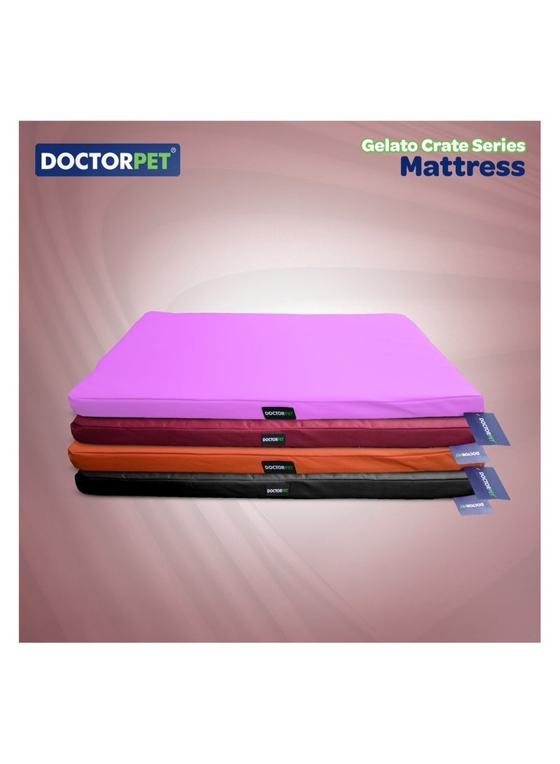DOCTERPET Doctor Pet Gelato Series Crate Mattress Small - 46x61x6cm - Burgundy - Soft Washable Fabric, Cooling Effect, Eco-Friendly Fill, Non-Slip Base - Ideal for Cats & Small Dogs - Image 5