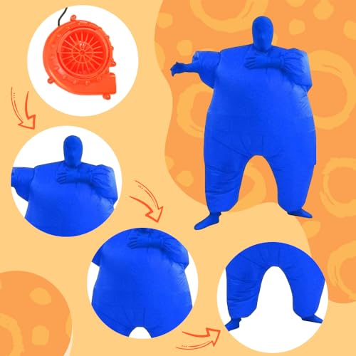Qshine Adult Inflatable Full Body Jumpsuit Cosplay Costume Halloween Funny Fancy Dress Blow Up Party Toy - Image 4