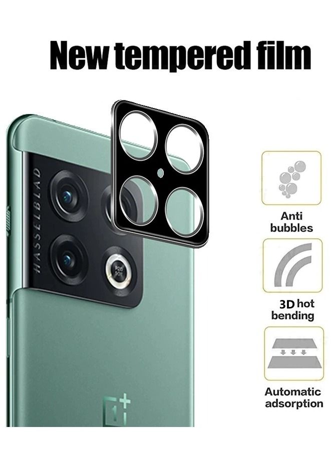 CATANES OnePlus 10 Pro 5G Screen Protector 2Pcs + Camera Lens Protector 2Pcs 9H Hardness Tempered Glass 3D Curved HD Clear Full Adhesive Bubble Free - Image 5