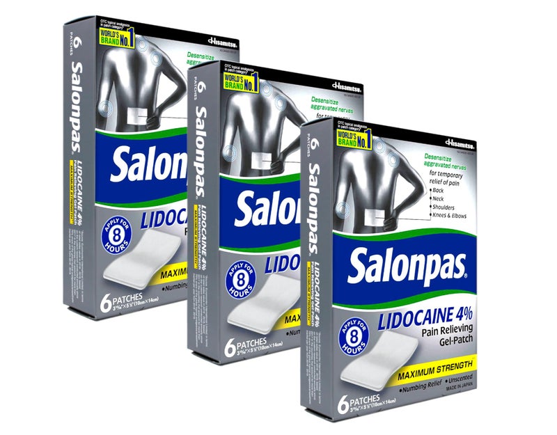 Salonpas lidocaine (3 Pack) Pain Relieving Maximum Strength Gel Patch - Image 1