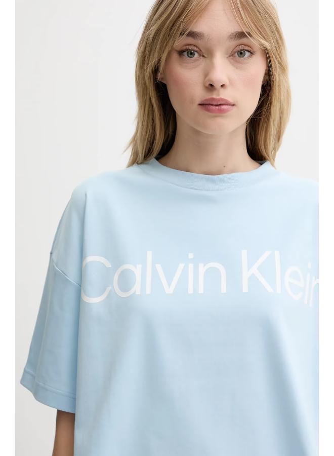 كالفن كلاين تيشيرت بياقة دائرية مزين بشعار العلامة التجارية - Image 3